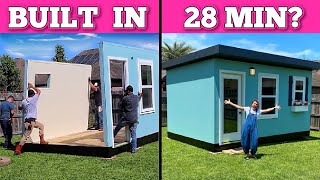 Build A House In 28 MINUTES SNAP Together Homes [upl. by Donall]