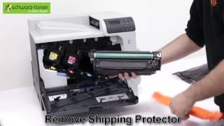 HP Color Laserjet CP4525 Toner Cartridge Replacement  user guide CE260A61A62A63A CE260X [upl. by Neelyt677]