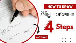 ✅ 4 Steps to Draw Signature any Name  How to Sign  Signature Style Of My Name sign [upl. by Harrie]