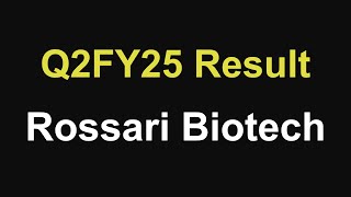 Rossari Biotech Q2 results 2024  Rossari Biotech share latest news  Rossari Bio Q2FY25 results [upl. by Bik968]