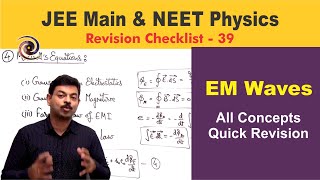 Electromagnetic Waves  Revision Checklist 39 for JEE amp NEET [upl. by Iarised]