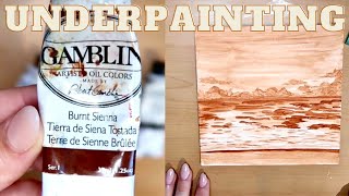 How To Underpaint With Oils  First Stage Of Oil Painting [upl. by Lamak63]