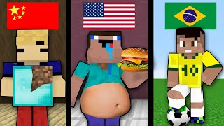 PAÍSES RETRATADOS NO MINECRAFT [upl. by Kerianne]