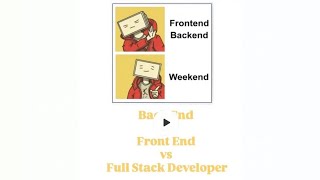 Back End vs Front End vs Full Stack Developer [upl. by Annahsar]