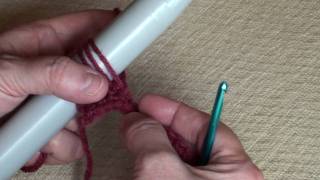 Crochet Broomstick Lace Stitch  BEGINNER  The Crochet Crowd [upl. by Walt850]