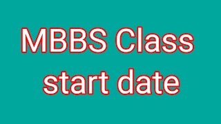 MBBS class start date DME notice [upl. by Bowler]