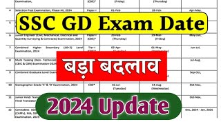 SSC GD Exam Date 202425  SSC GD Ka Exam Kab Hoga 202425  SSC GD 202425 Exam Date sscgd [upl. by Airotel]