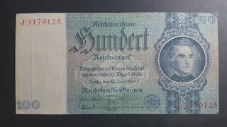 German Reichsmark banknotes [upl. by Llehsor]