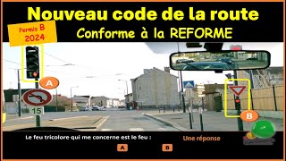 TEST Nouveau code de la route 2024 conforme à la nouvelle réforme GRATUIT n° 89 [upl. by Oicanata]