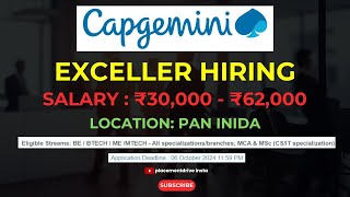 Capgemini Exceller Program 202425  Software Engineer Job Overview [upl. by Anneg457]