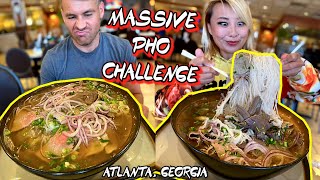 MASSIVE PHO CHALLENGE at V N Pho in Atlanta Georgia ft Blaine RainaisCrazy [upl. by Vil]