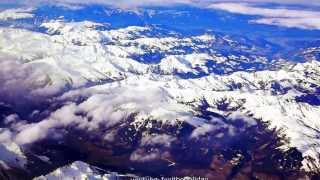 Dream Flight Traum Flug von Salzburg nach Mallorca klare Sicht aus 10 km Höhe auf die Alpen [upl. by Nlycaj]