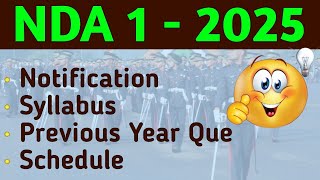 NDA 1  2025 NOTIFICATION OUT🤞SYLLABUS SCHEDULE PYQS I OFFICIAL WEBSITE 🔗 [upl. by Sacram]