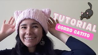 🌌Gorro tejido a Crochet  Orejas de Gatito🐱  TODAS LAS TALLAS [upl. by Ramunni781]