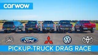 Mercedes XClass vs VW Amarok vs Hilux vs Ranger vs L200  DRAG RACE ROLLING RACE amp BRAKE TEST [upl. by Middendorf746]