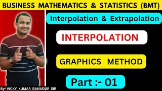 1 Interpolation amp ExtrapolationGraphic methodBMT class 12by rahul commerce academy [upl. by Attebasile]