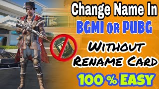 How to change name in bgmi or pubg without rename card [upl. by Nolan]