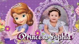 CONVITE ANIMADO PRINCESINHA SOFIA PARA WHATSAPP [upl. by Xylia]