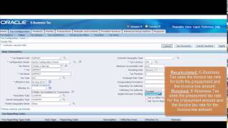 Set Up New Tax in Oracle EBusiness Tax  EBusiness Tax Videos [upl. by Yelsa935]