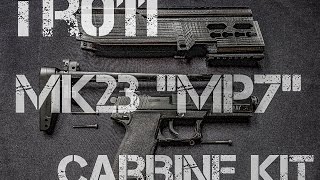 Custom NBB GNB Mk23 3D printed quotMp7quot carbine  smg kit fot TM ASG STT by Alex May  Foundry Airsoft [upl. by Maroj]