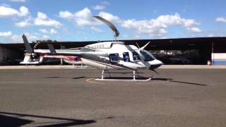 Bell 206 L4 takeoff  Divesa [upl. by Seravart]