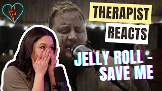 Therapist Reacts to Jelly Roll  Save Me jellyroll country countrymusic reaction inspiration [upl. by Adlev732]