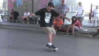 Kevin Harris Canadian Nationals 2009 Freestyle skateboard contest [upl. by Arodnap]