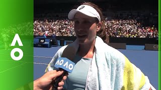 Johanna Konta on court interview 1R  Australian Open 2018 [upl. by Enal517]