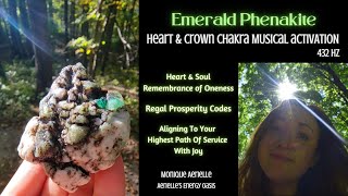 Emerald Phenakite of Abundance  432 hz Musical Activation  Heart amp Crown Chakra [upl. by Findlay532]