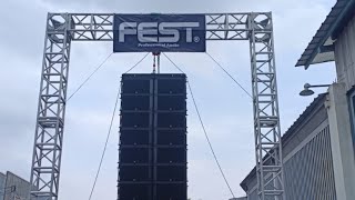 Cek sound FEST PROFESSIONAL AUDIO LINE ARRAY LAK2 VS SUBWOOFER PSW218 [upl. by Enttirb991]