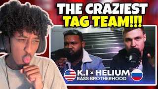 King Inertia 🇺🇸 x Helium 🇷🇺  Bass Brotherhood  GBB23  Live Session  YOLOW Beatbox Reaction [upl. by Pilif]