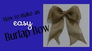 How To Make An Easy Bow For Wreaths amp Home Decor [upl. by Einneb784]