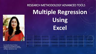 Multiple Regression Using Excelregressionmultiple regressionexcelinterpretation [upl. by Ecinert685]