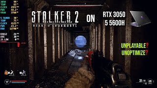 STALKER 2 on RTX 3050 4GB LAPTOP Unplayable [upl. by Elwood732]