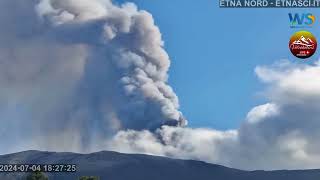 Etna Volcano Huge Eruption 4 7 24 [upl. by Trix]