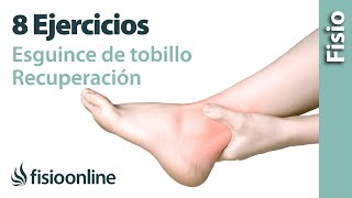 8 ejercicios para RECUPERARTE de un ESGUINCE de TOBILLO [upl. by Alracal847]