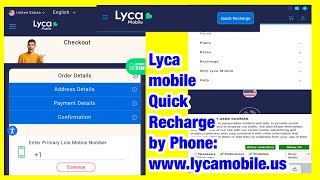 How to pay Lyca Phone bill onlineLyca mobile Quick Recharge by Phone wwwlycamobileus [upl. by Ikcin767]