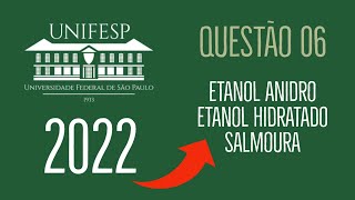 UNIFESP 2022  QUESTÃO 06 [upl. by Nageam703]