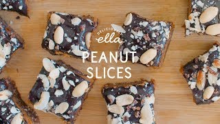 Fudgy Peanut Slices  Deliciously Ella  Vegan amp Gluten Free [upl. by Elleinnad]