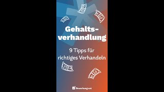 Gehaltsverhandlung 9 Tipps um richtig zu verhandeln shorts [upl. by Velvet]