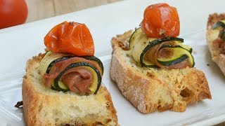 Bruschette sfiziose con zucchine e salumi  Ricette che Passione [upl. by Ciaphus]