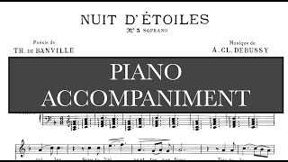 Nuit detoiles C Debussy  F Major Piano Accompaniment [upl. by Thoer]