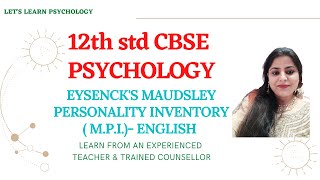 Eysencks Maudsley Personality Inventory MPI [upl. by Anitsrihc]