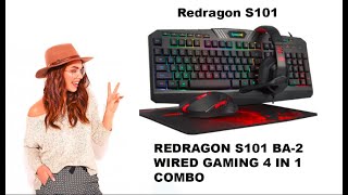 REDRAGON S101 BA2 WIRED GAMING 4 IN 1 COMBO [upl. by Mallina]