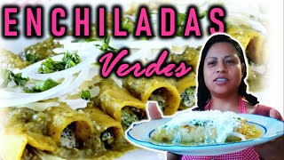 Enchiladas verdes con pollo  Receta fácil y sabrosa de enchiladas verdes  mexican food [upl. by Jamaal555]