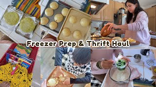 Freezer Prep for the Week School Lunches Recipes for Kids Thrift Haul [upl. by Eram]