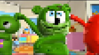 Gummibär CENSORED Pixelated JAPANESE Gachapin Mukku Gummy Bear Song [upl. by Haroldson]