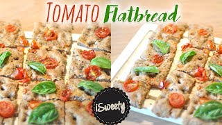 Homemade Mediterranean Flatbread Pizza Healthy Recipe [upl. by Yekcaj]