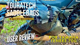 Review Touratech extreme edition waterproof saddlebags for Yamaha Tenere 700 [upl. by Nerral420]