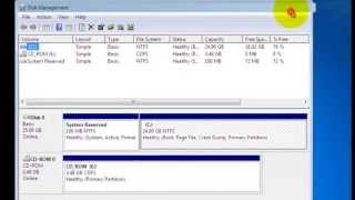 Create Partition Using Disk Management Windows 7 [upl. by Ahsotan]